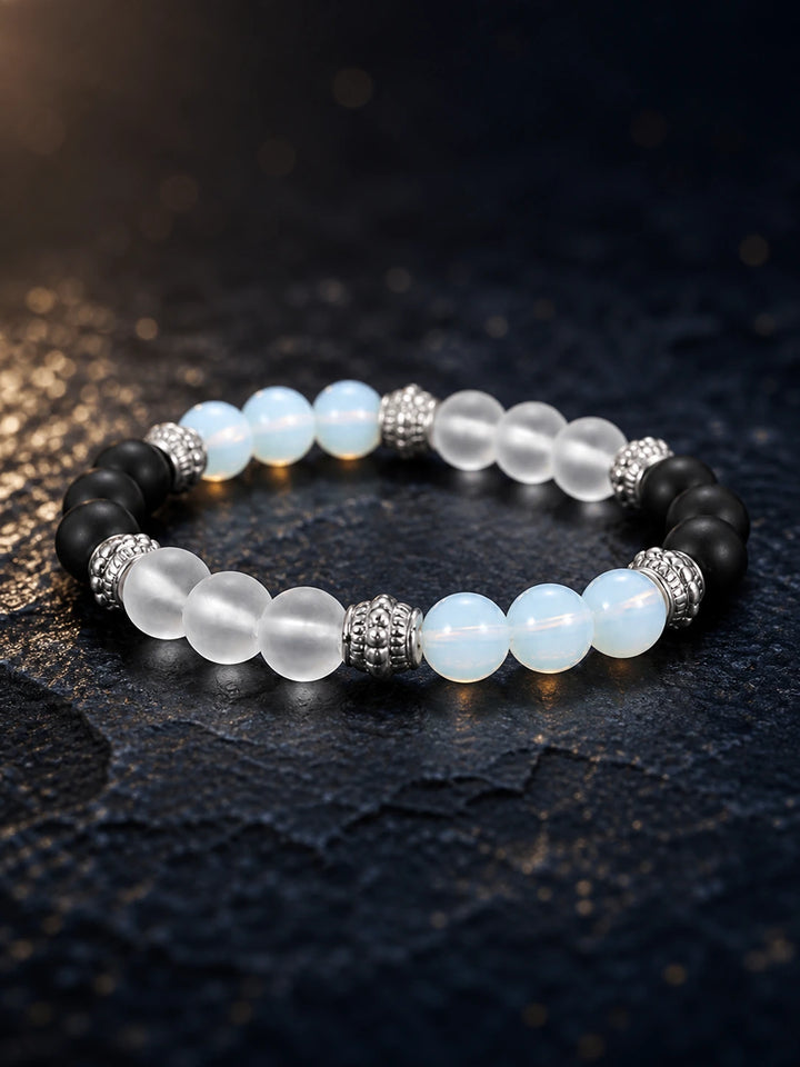 Agate Yoga Grounding Bracelet angled three-quarter product view