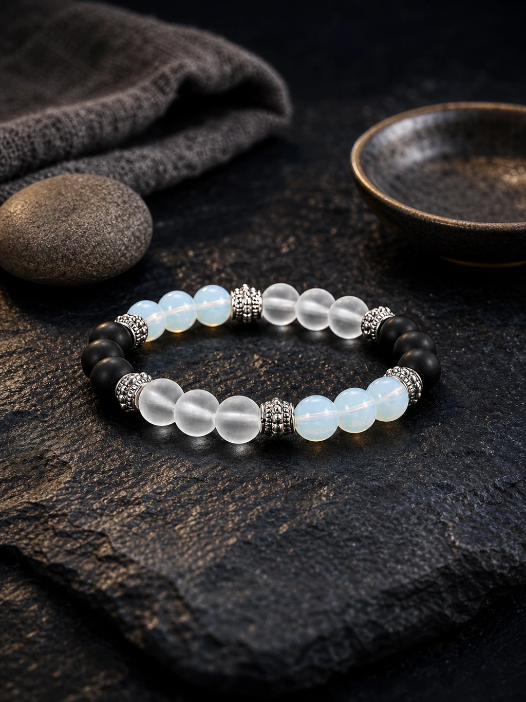 Agate Yoga Grounding Bracelet styled for meditation, daily wear, travel ritual use