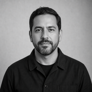 Black and white portrait of Rafael Ortega
