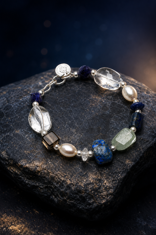 Azure Core Lapis Quartz Bracelet angled three-quarter product view