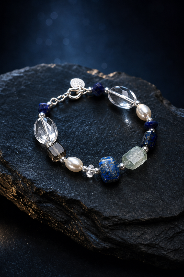 Azure Core Lapis Quartz Bracelet side or closure detail