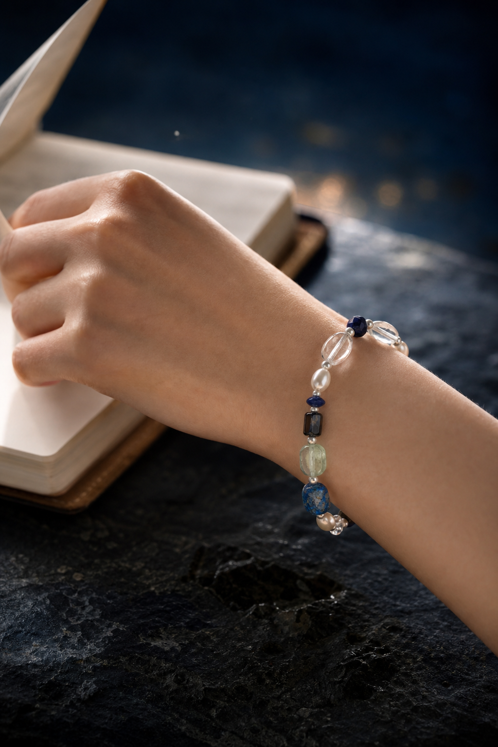 Azure Core Lapis Quartz Bracelet lifestyle ritual context