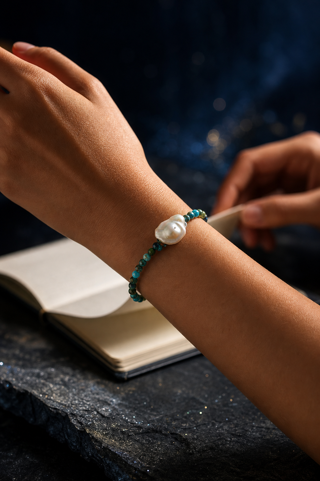 Forest Glow Pearl Bracelet lifestyle ritual context