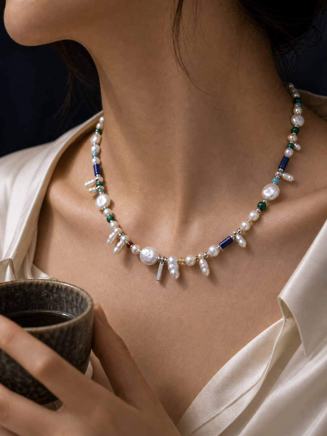 Forest Isle Silver Sequence Necklace lifestyle ritual context