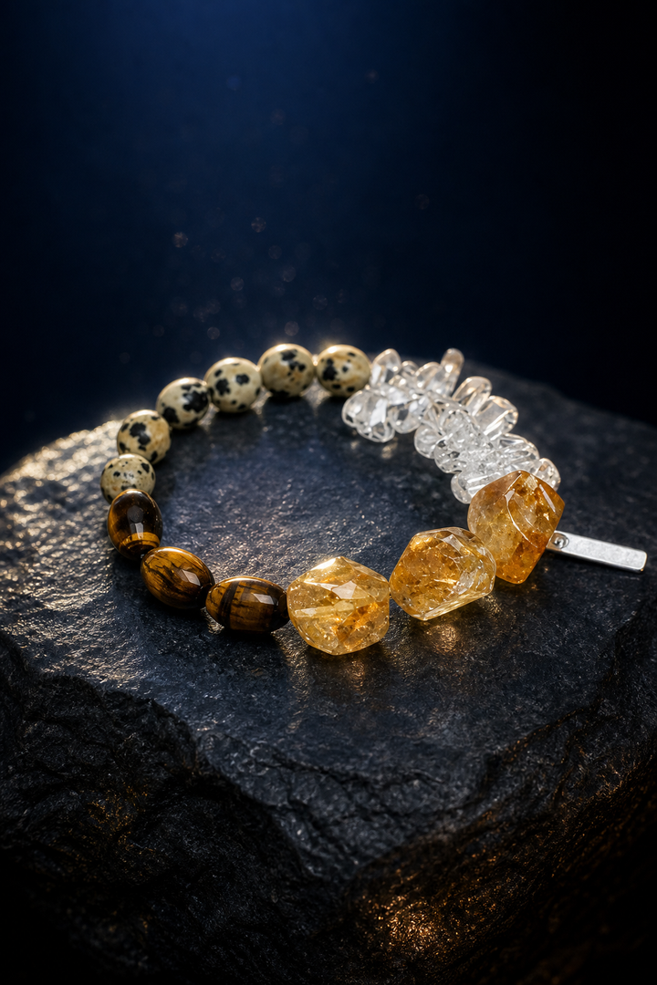 Golden Fortress Tiger's Eye Citrine Bracelet angled three-quarter product view