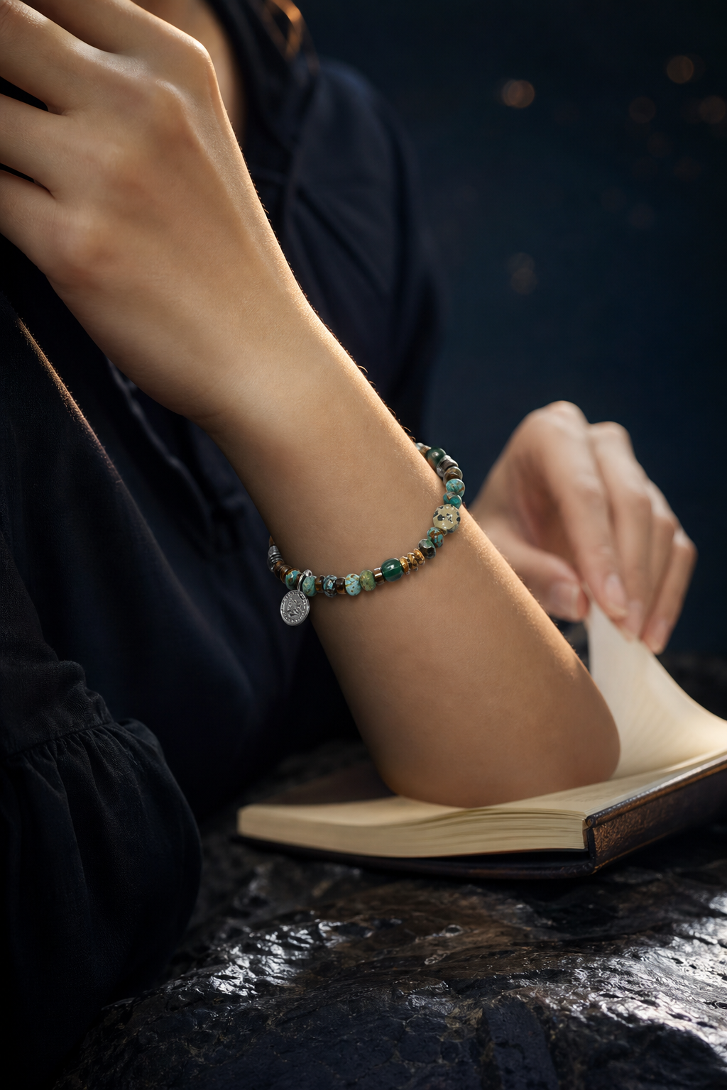 Golden Pine Mixed Gem Bracelet lifestyle ritual context