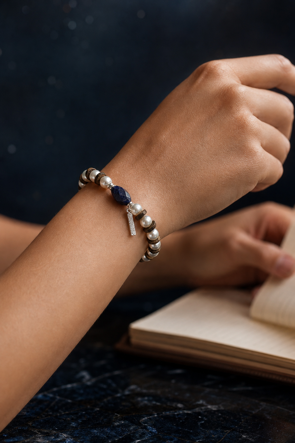 Hidden Blue Lapis Pearl Bracelet lifestyle ritual context