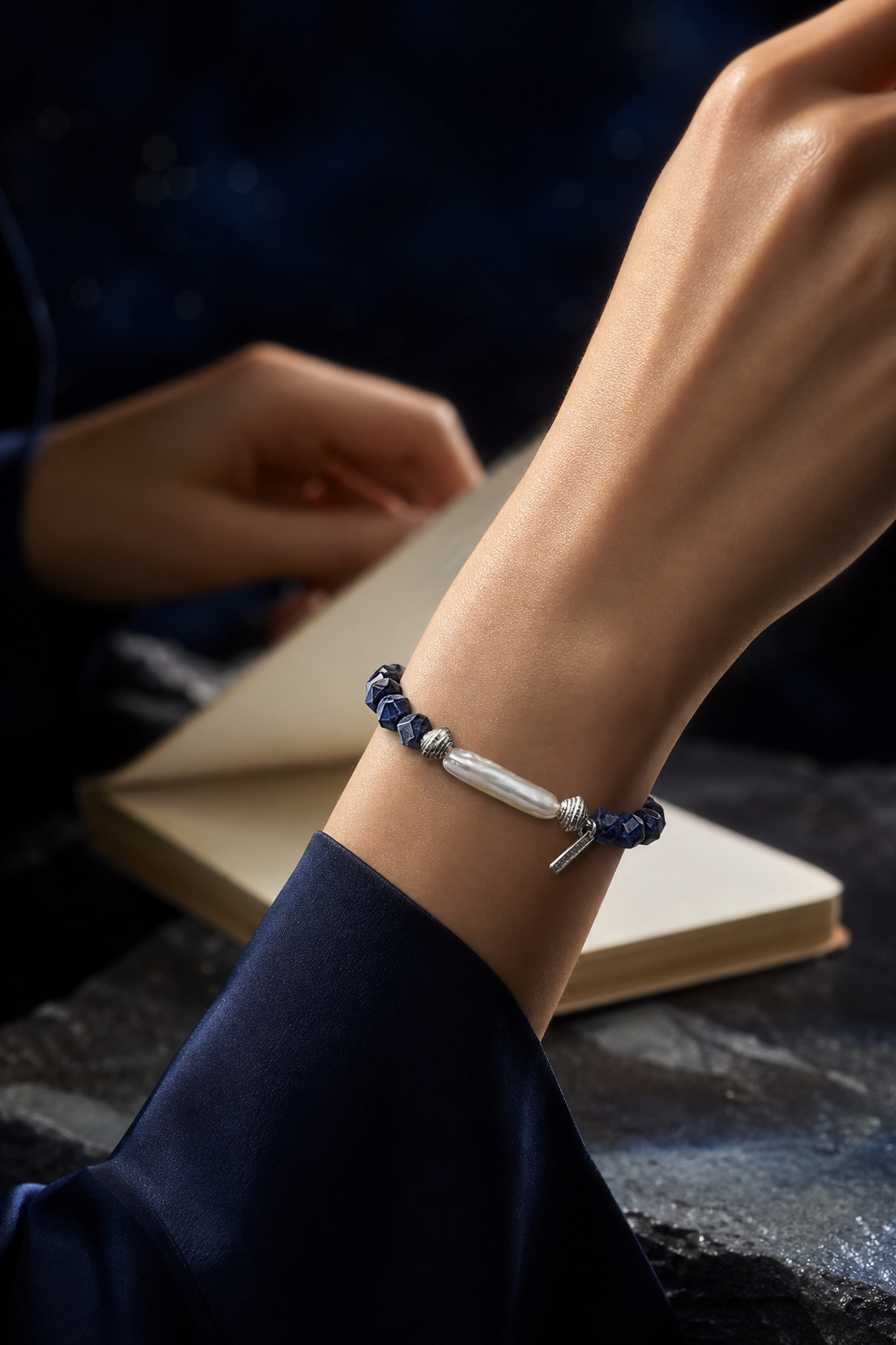 Ice Current Blue Pearl Bracelet lifestyle ritual context