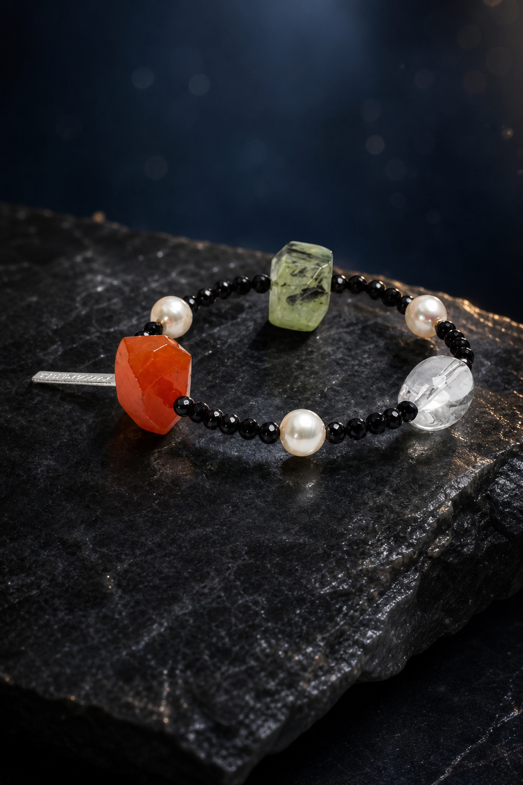 Jadeflare Mixed Gem Bracelet angled three-quarter product view