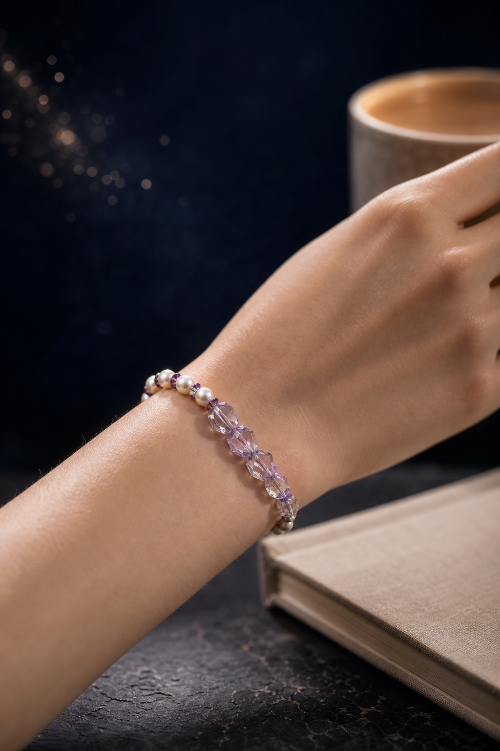 Lilac Drift Amethyst Bracelet lifestyle ritual context
