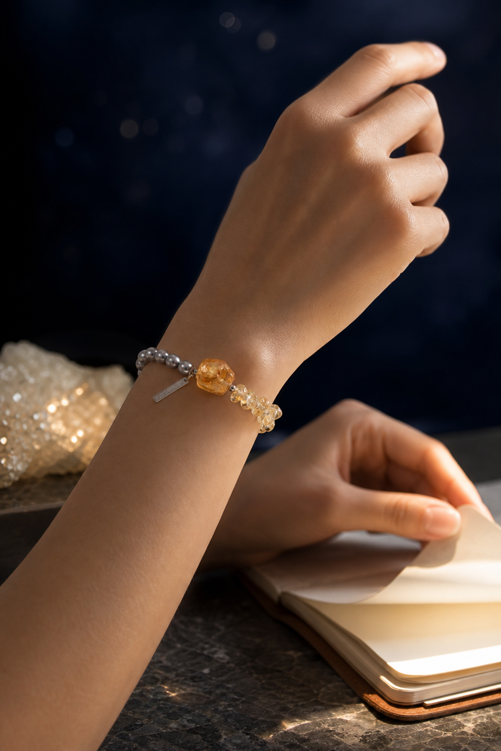 Mistwarm Citrine Pearl Bracelet lifestyle ritual context