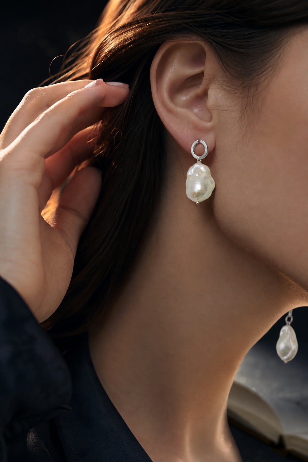 Moonfall Baroque Pearl Earrings lifestyle ritual context