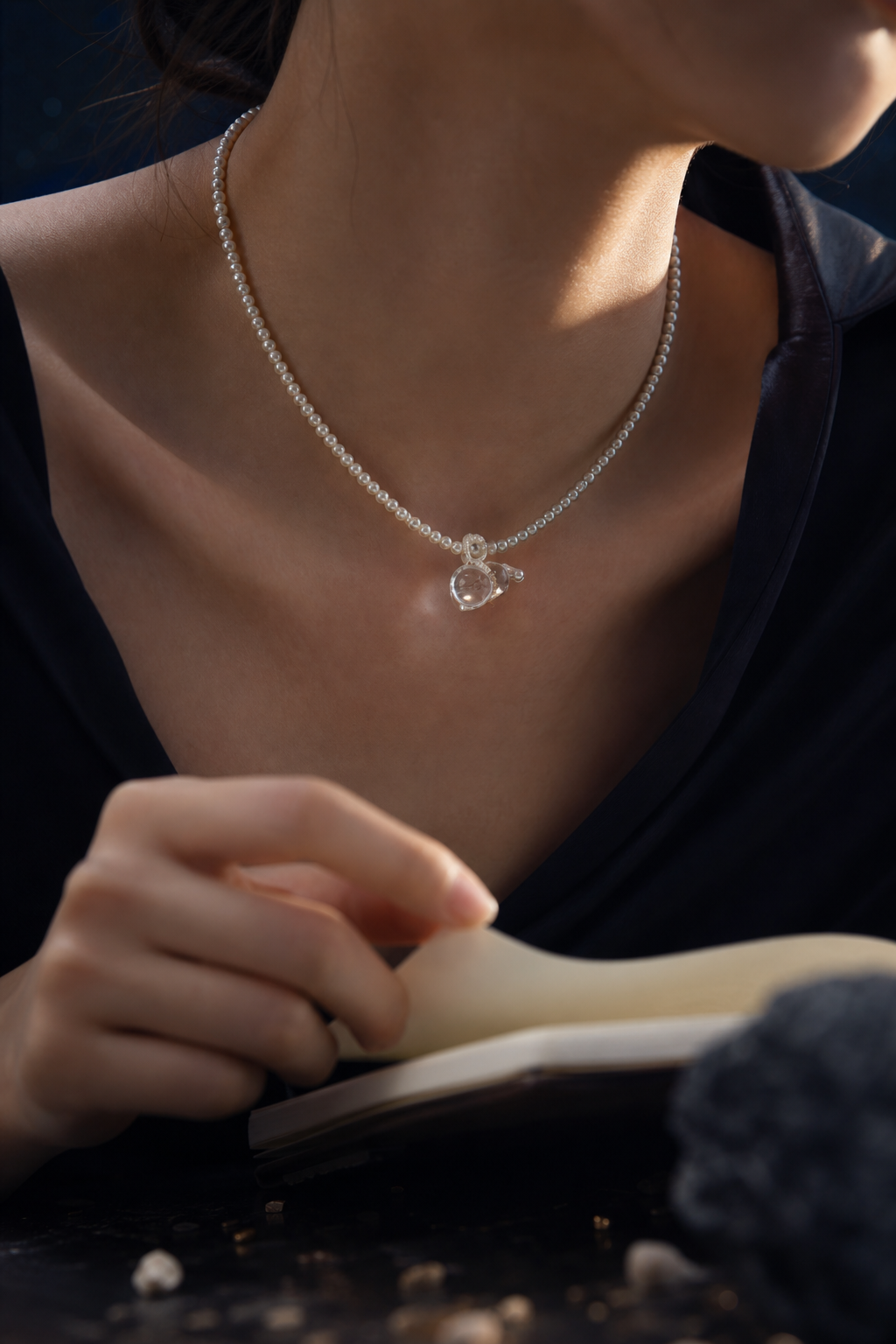 Moonveil Gourd Necklace lifestyle ritual context