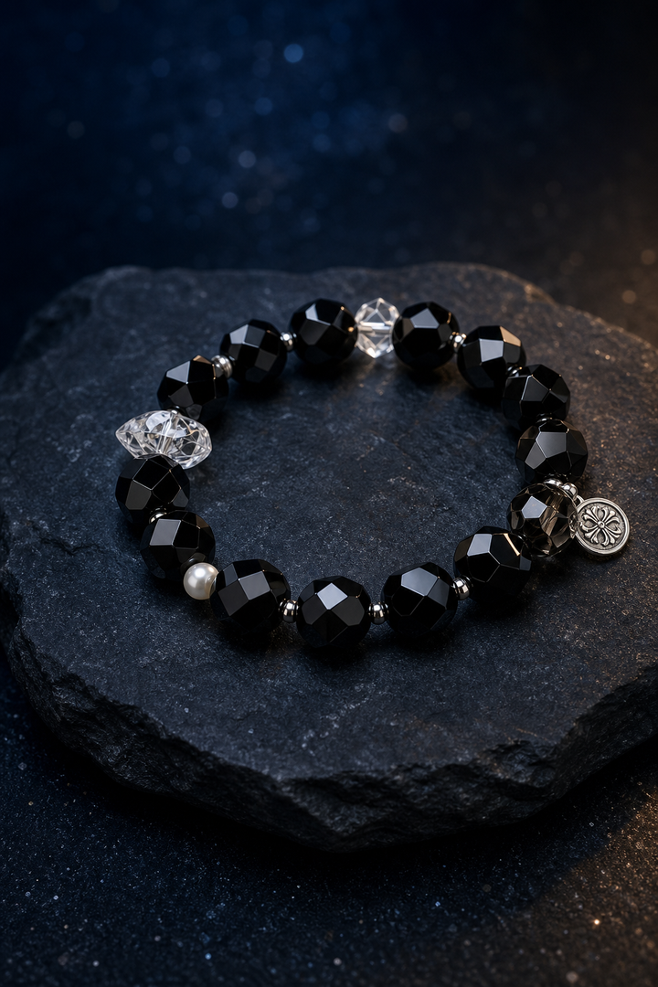 Night Current Agate Quartz Bracelet angled three-quarter product view