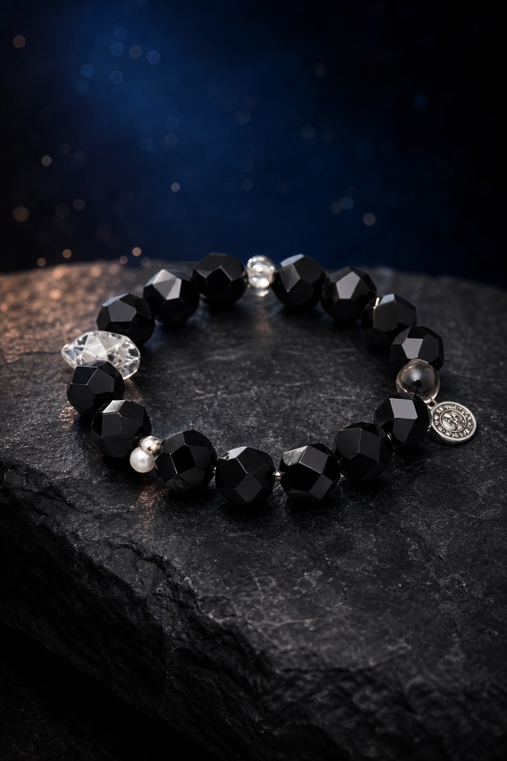 Night Current Agate Quartz Bracelet side or closure detail