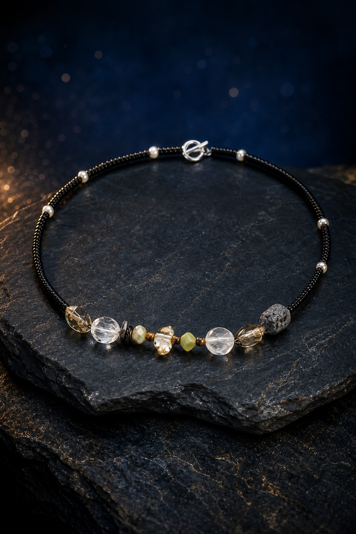Nightguard Smoky Quartz Necklace side or closure detail