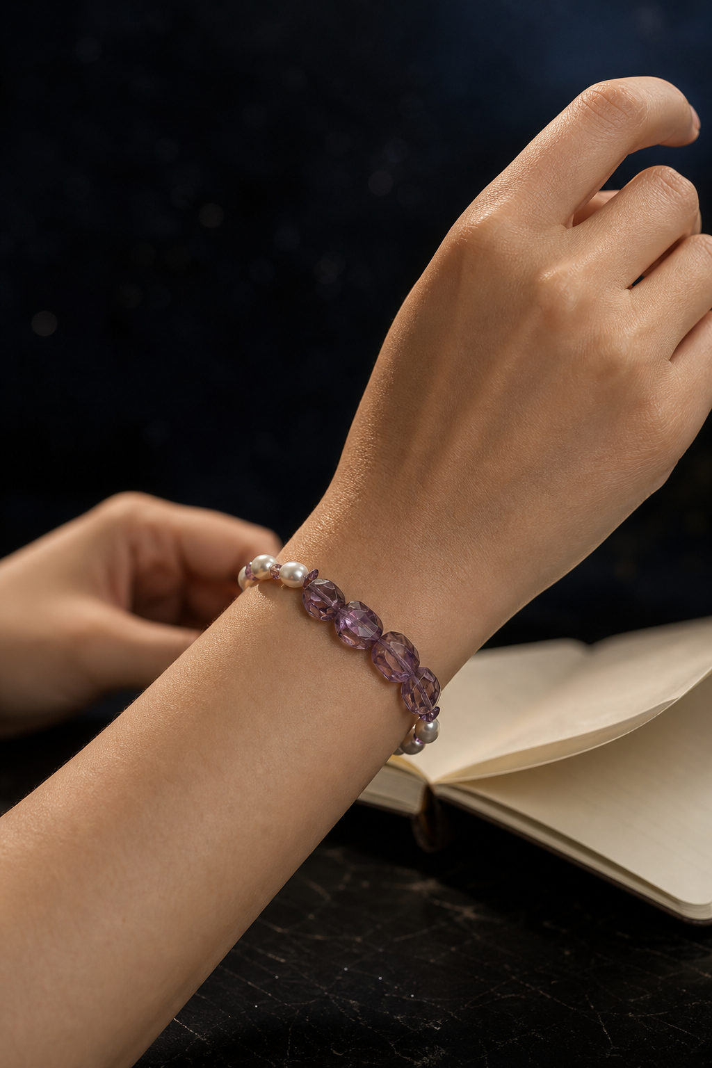 Purple Water Amethyst Bracelet lifestyle ritual context