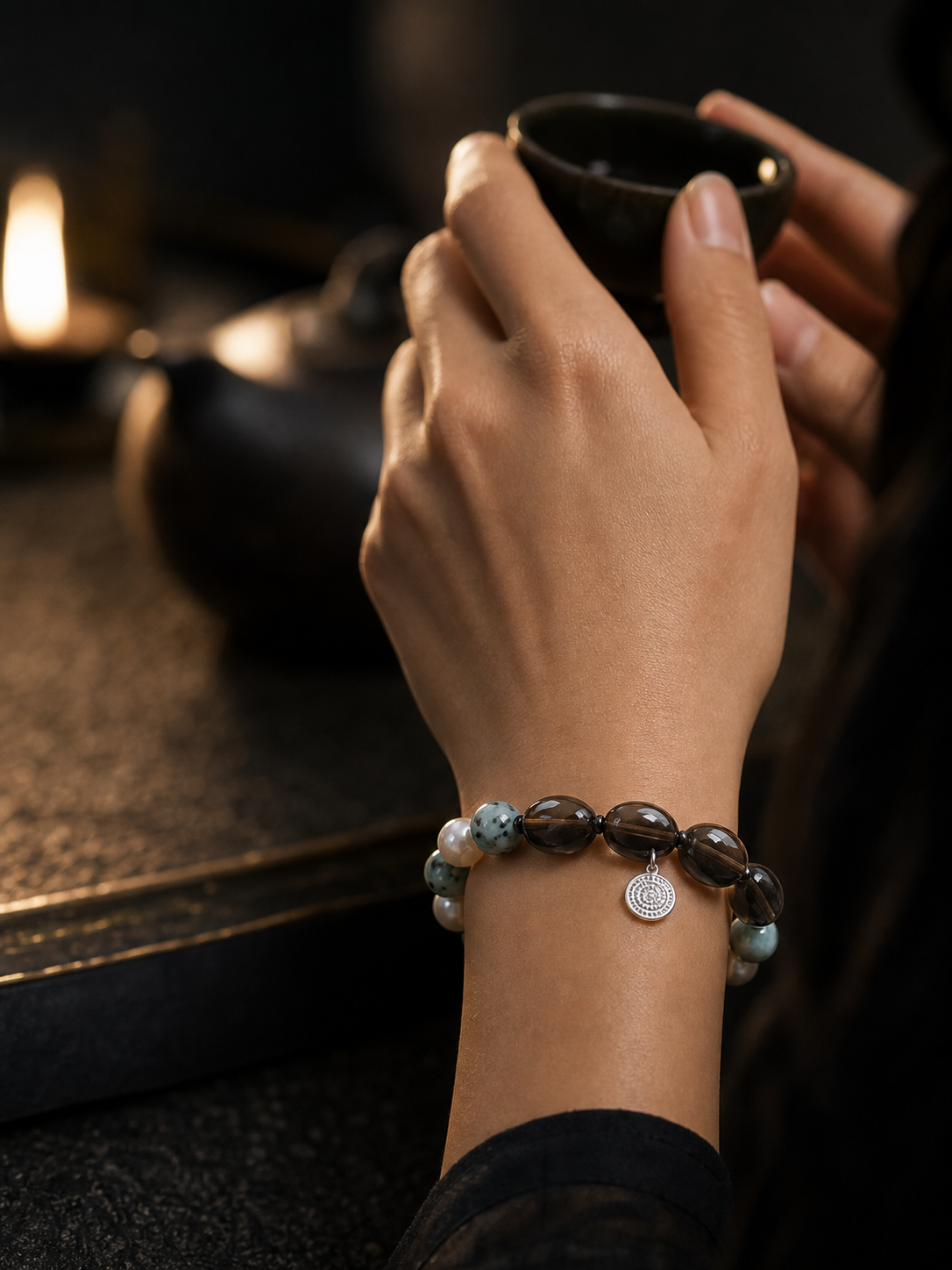 Sea Veil Smoky Pearl Bracelet lifestyle ritual context
