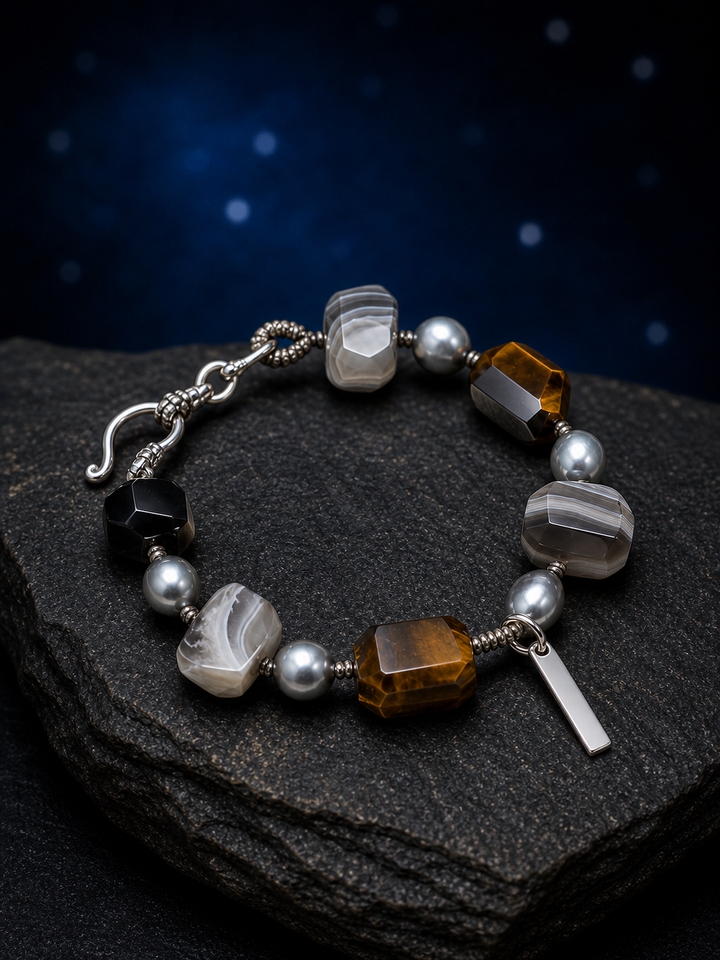 Shadow Current Tiger's Eye Bracelet angled three-quarter product view