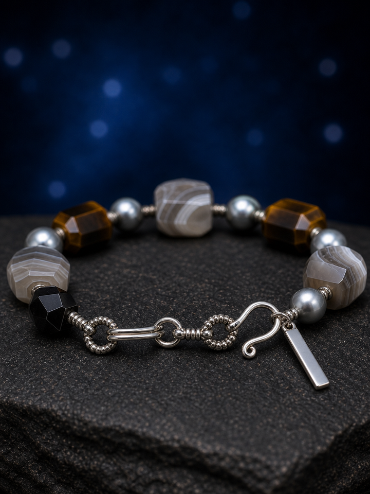 Shadow Current Tiger's Eye Bracelet side or closure detail