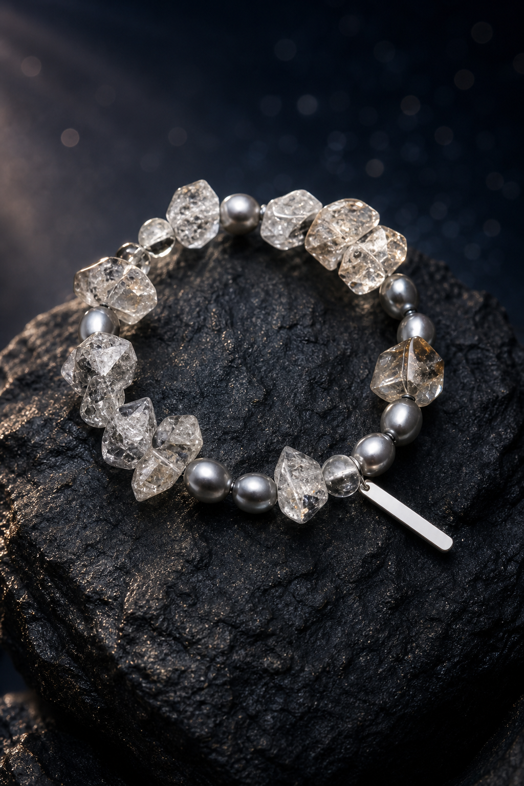 Slate Current Smoky Quartz Bracelet side or closure detail