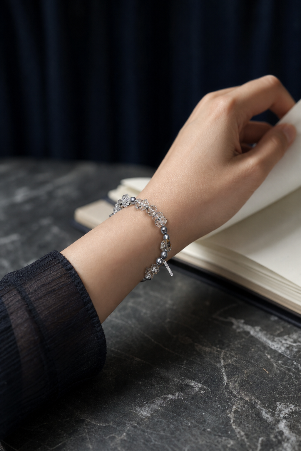 Slate Current Smoky Quartz Bracelet lifestyle ritual context