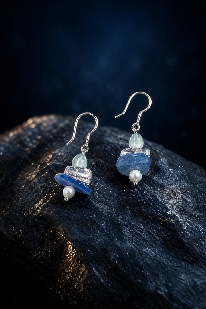 Snowglass Drift Earrings (4.3 cm) angled three-quarter product view