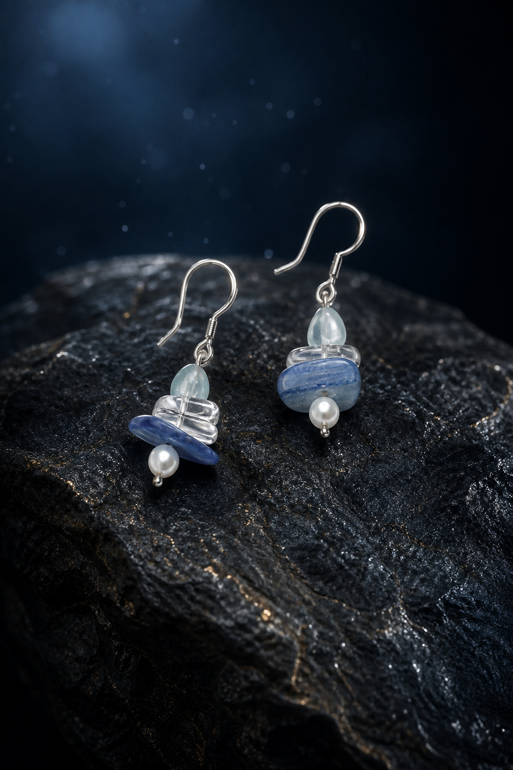 Snowglass Drift Earrings (4.3 cm) side or closure detail