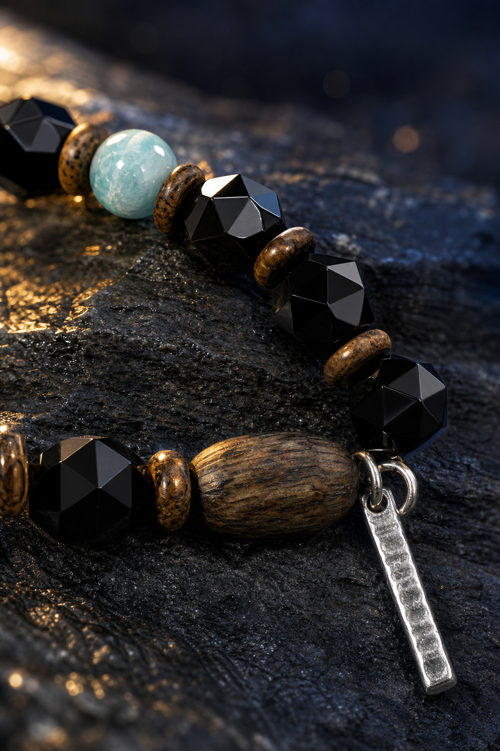 Star Ravine Larimar Bracelet crystal texture close-up