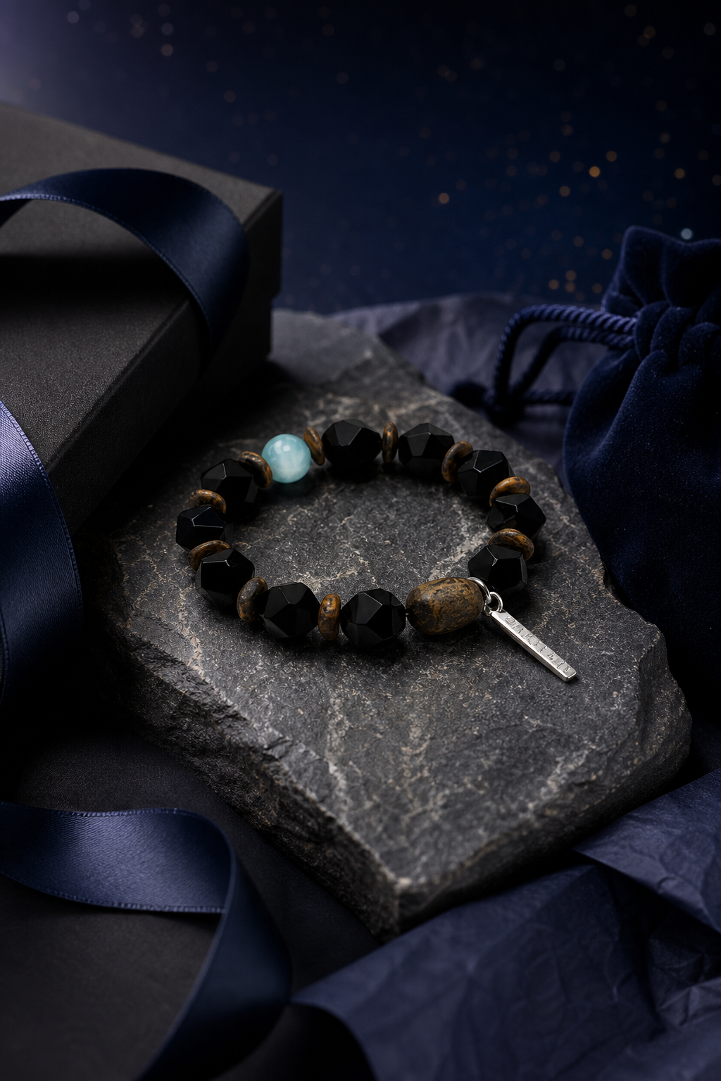 Star Ravine Larimar Bracelet packaging flat lay