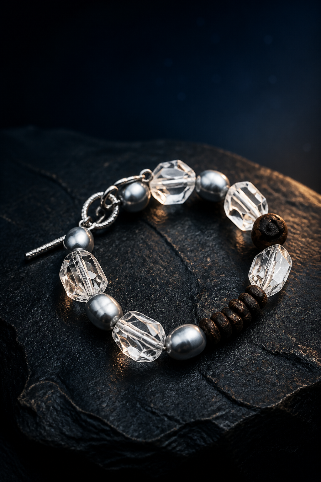 Stillwood Quartz Pearl Bracelet side or closure detail